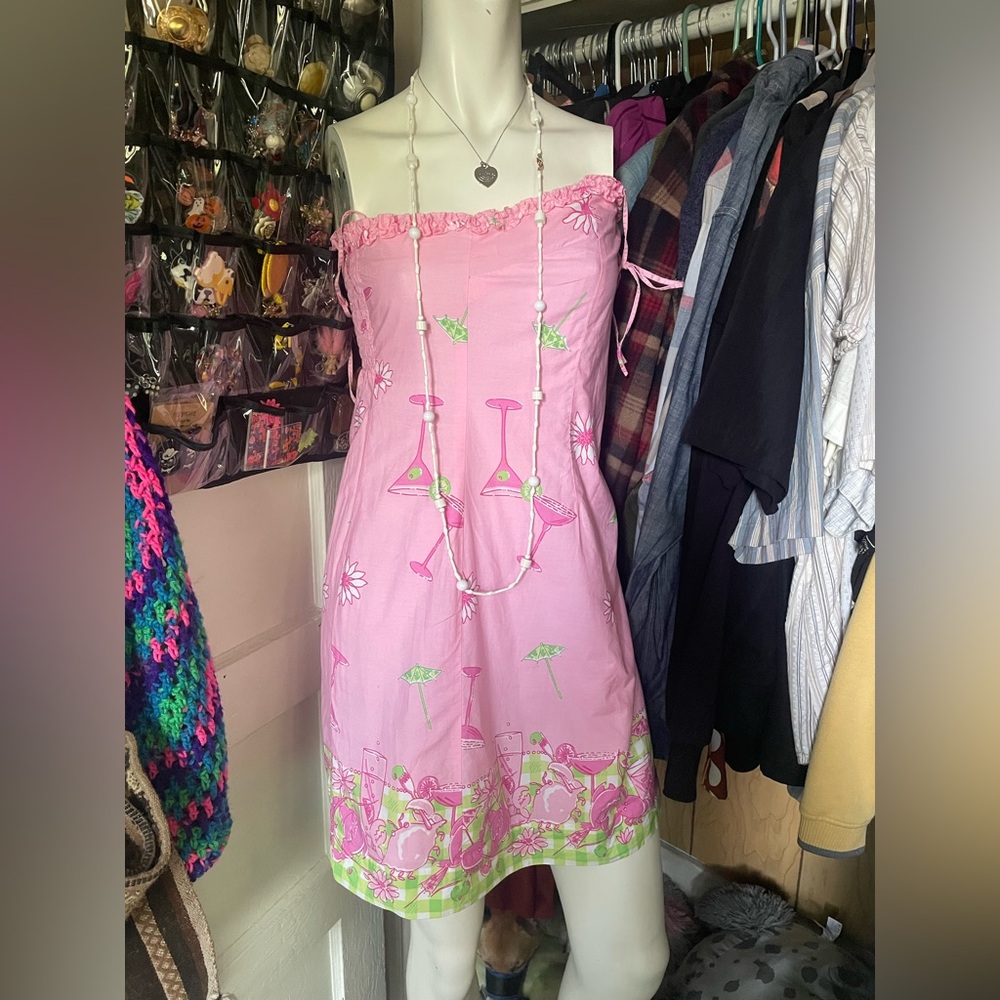 Vintage Lilly Pulitzer Pink and Green Dress